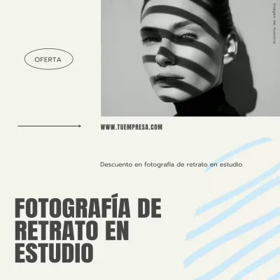 Gris y azul tendencia estudio fotográfico moderno publicidad
