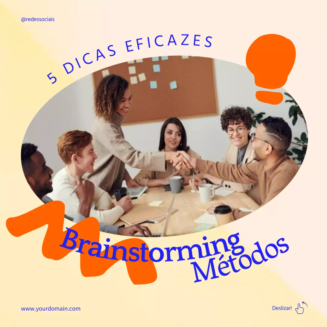Laranja e azul Técnicas modernas de brainstorming Estratégias