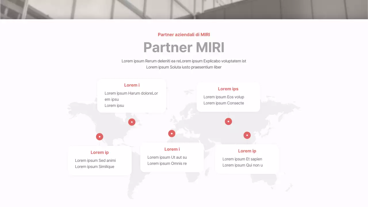 Un semplice prospetto aziendale in rosso