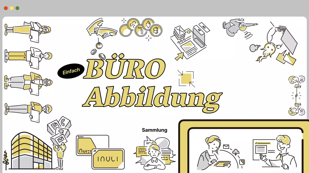 einfache Büroillustration