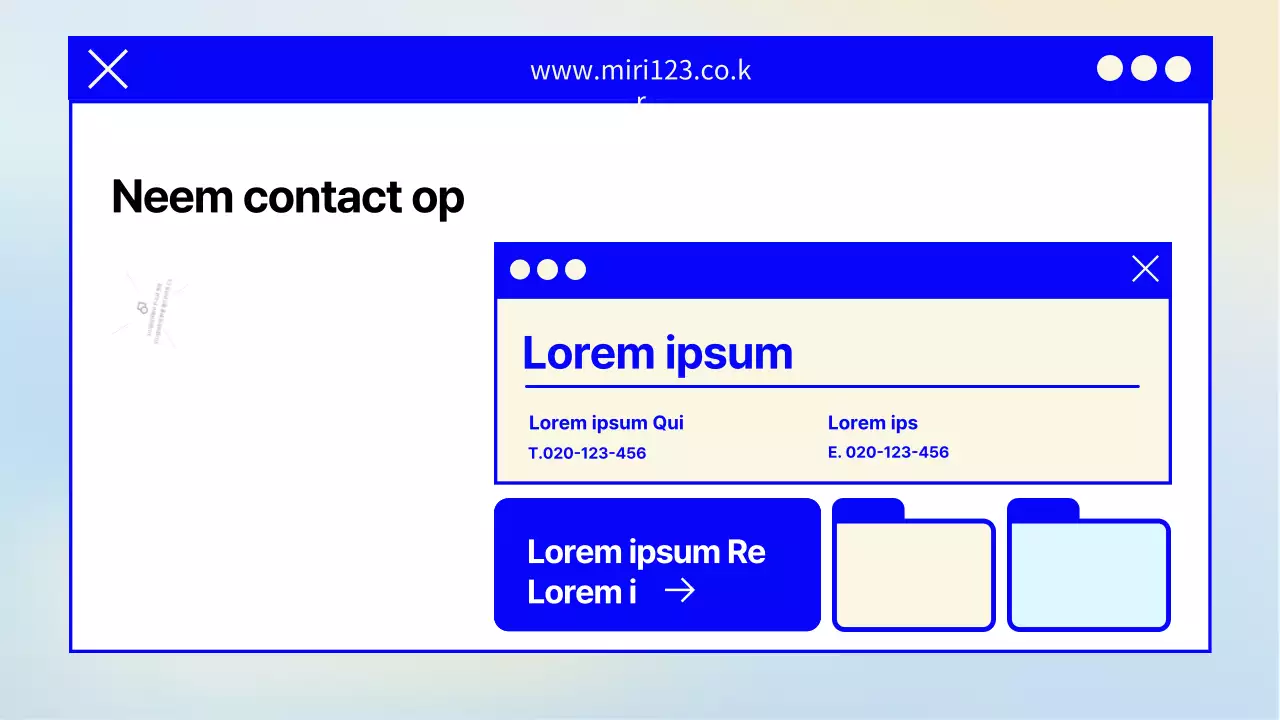 Een eenvoudige, marineblauwe en gele wervingsbrief