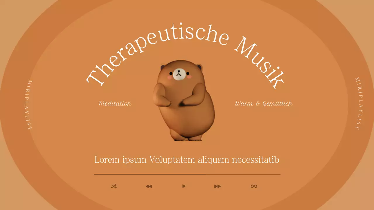 Einfache Depression Achtsamkeit Wiedergabeliste Cover in braun und beige