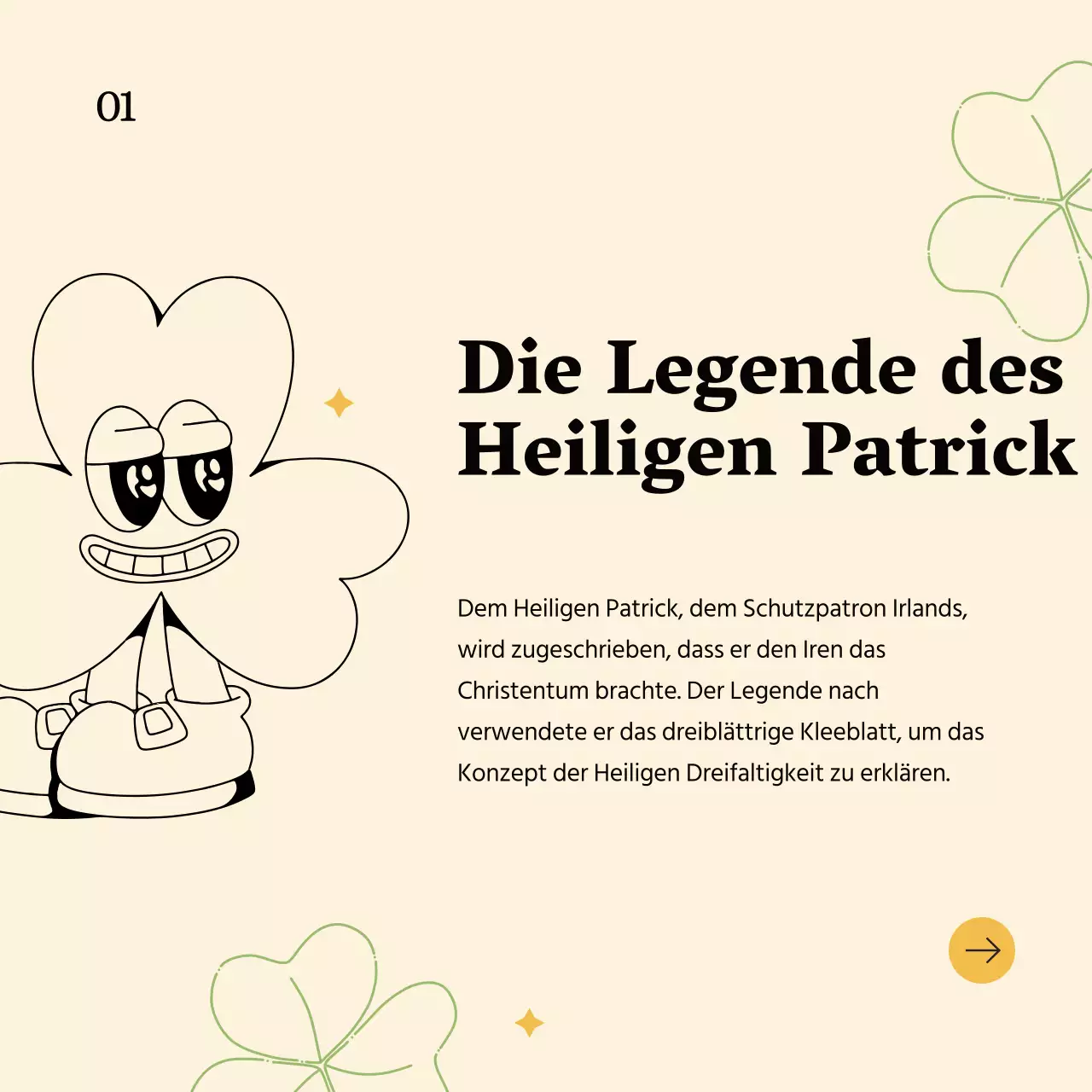 Grün und Beige Einfache St. Patrick Day's Story Werbung