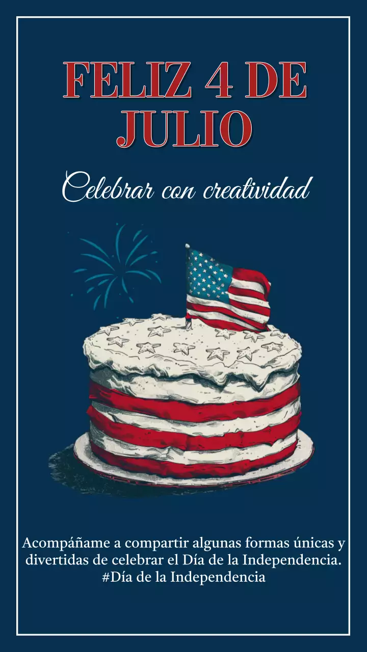 Campaña retro azul y roja del 4 de julio