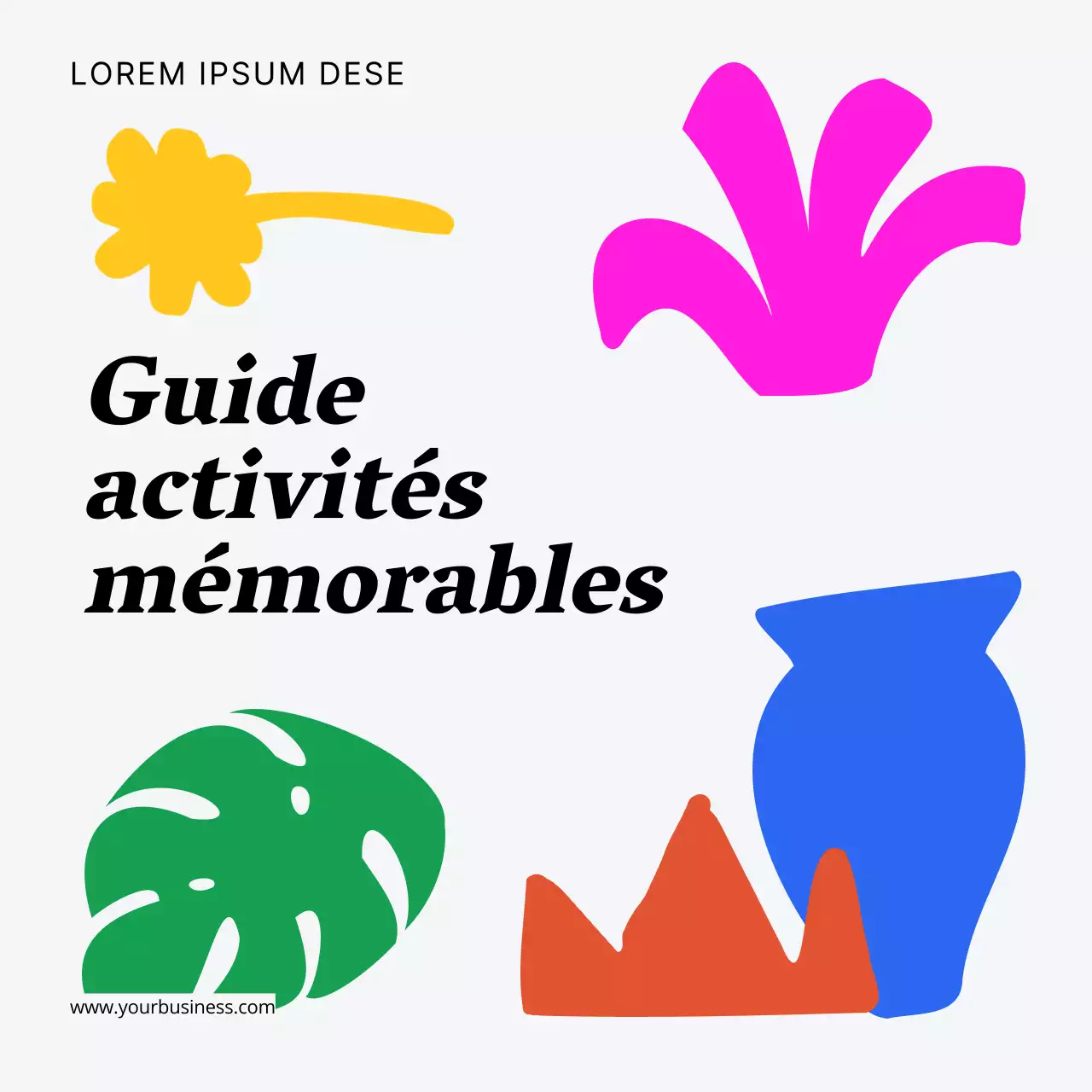 Guide d'activités pour les vacances de printemps en géométrie blanche et néon