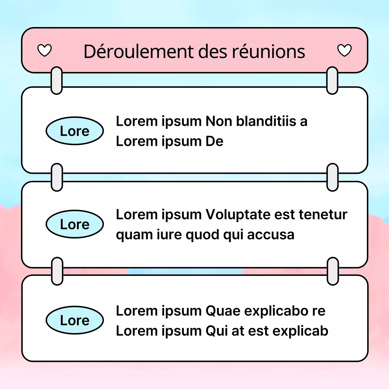Un joli faire-part de rendez-vous à l'aveugle en rose et bleu clair