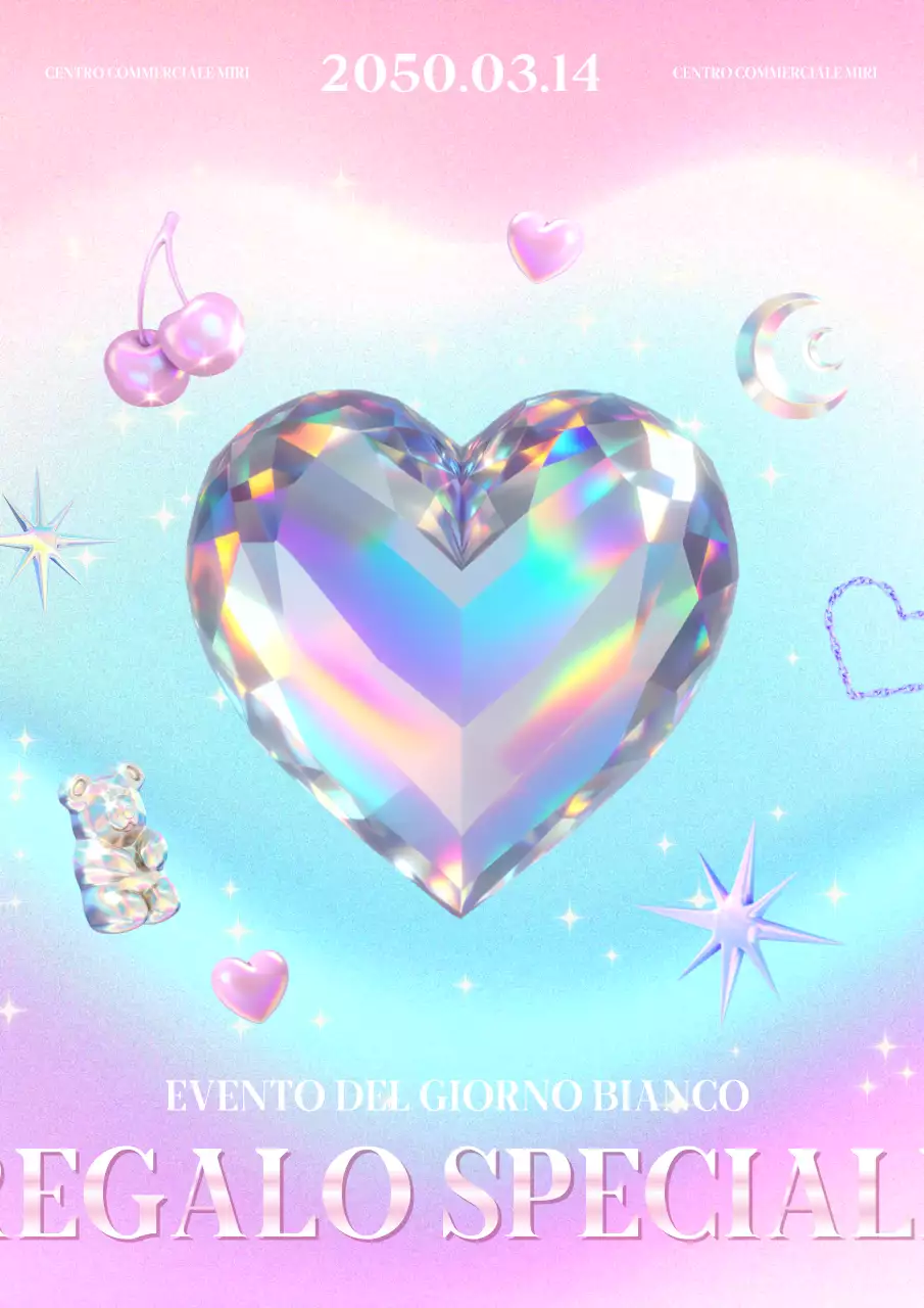 Promuovete un evento kitsch per la Giornata Bianca in rosa e azzurro.