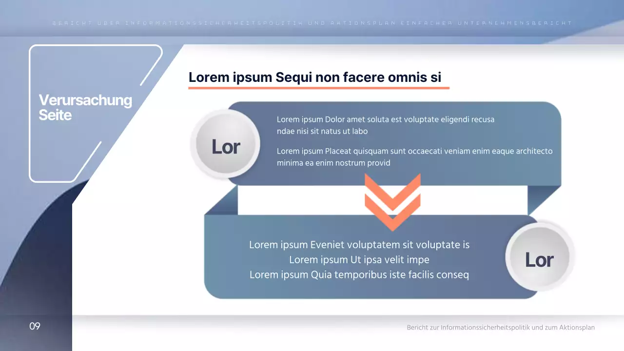 Ein einfacher Unternehmensbericht in Marineblau