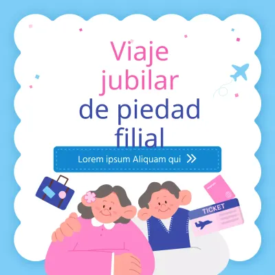 Promover los viajes de piedad filial rosa y azul