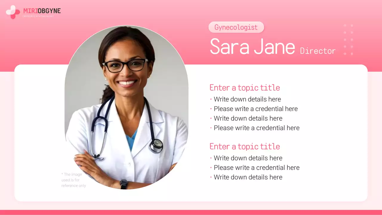 Pink Modern Hospital Announcement Presentation