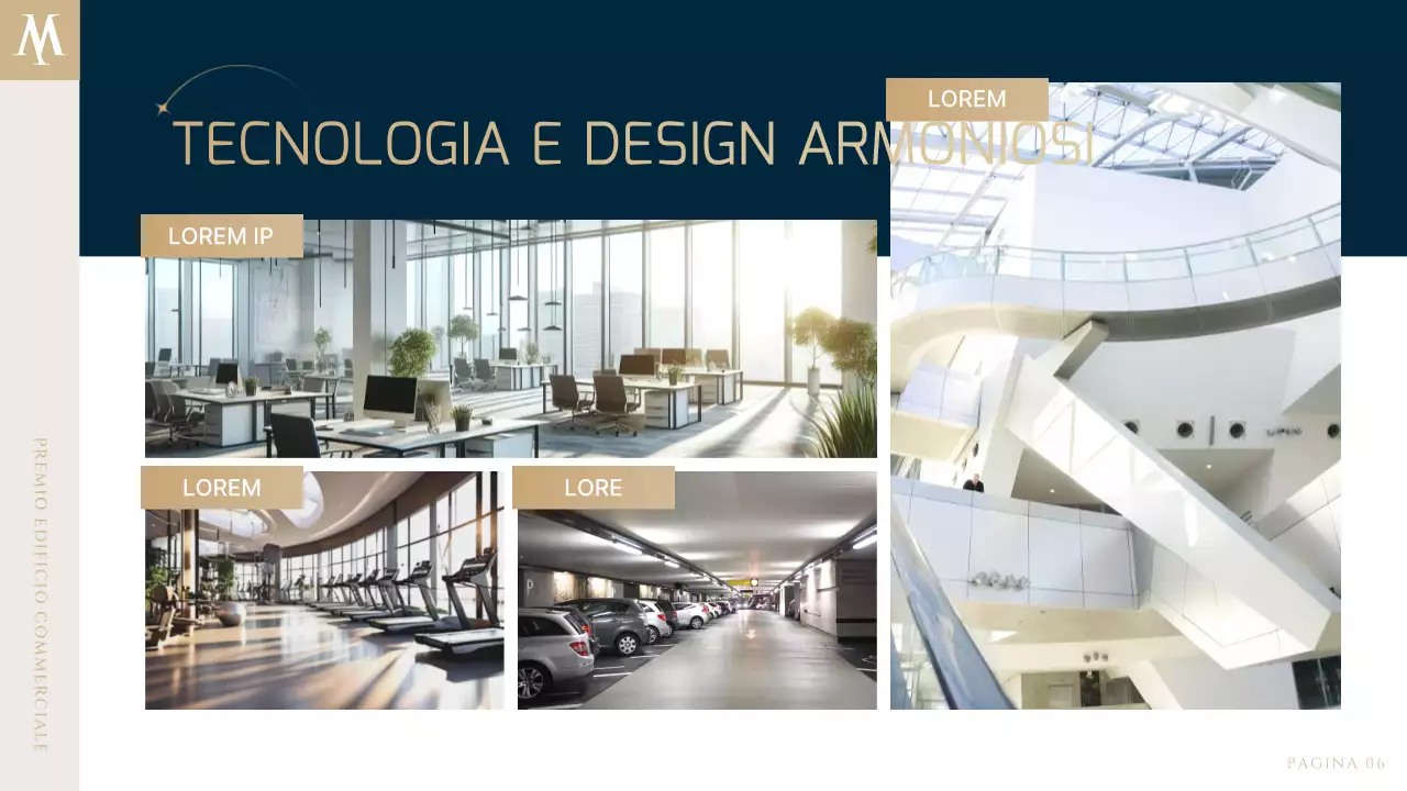 Un lussuoso annuncio immobiliare in blu navy e oro