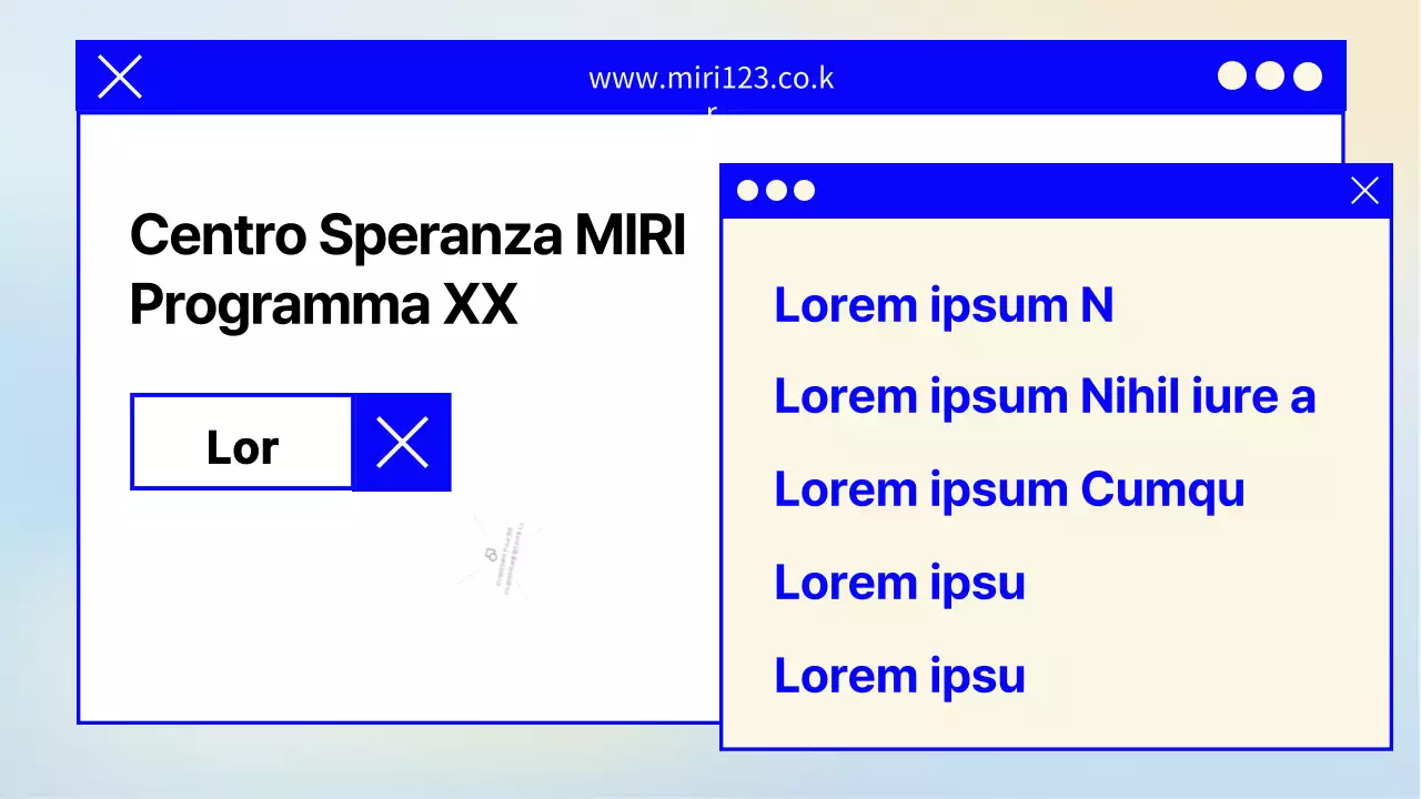 Una semplice lettera di reclutamento in blu navy e giallo