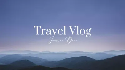 Blue Minimal Travel Vlog YouTube Thumbnail