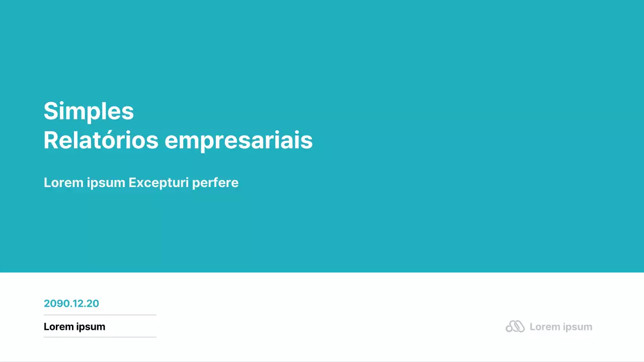 Um relatório de empresa simples em branco e menta