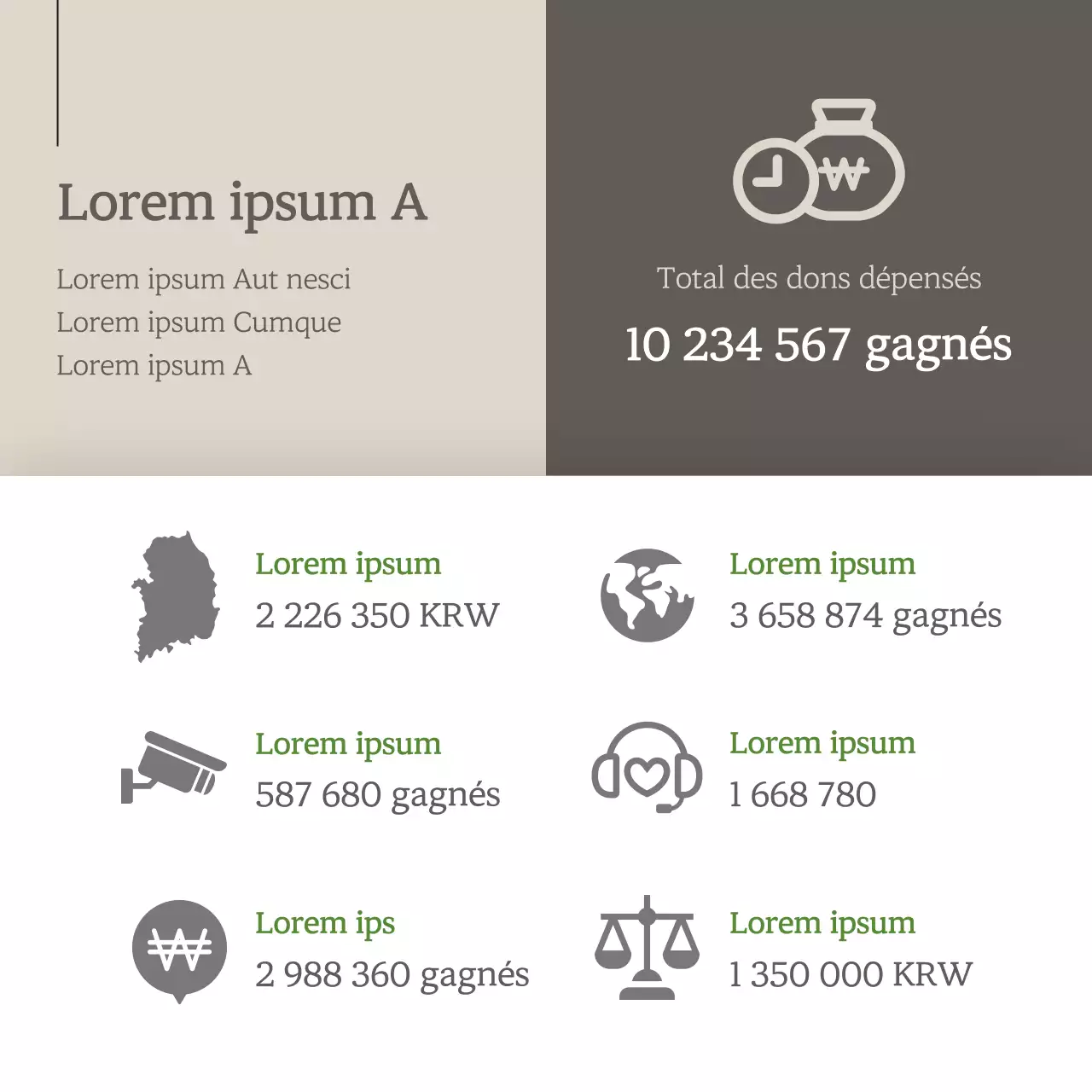 Promouvoir le parrainage d'enfants avec un minimalisme brun et blanc