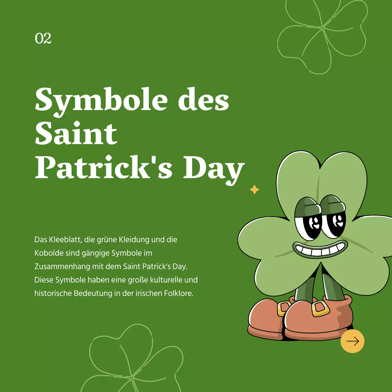 Grün und Beige Einfache St. Patrick Day's Story Werbung