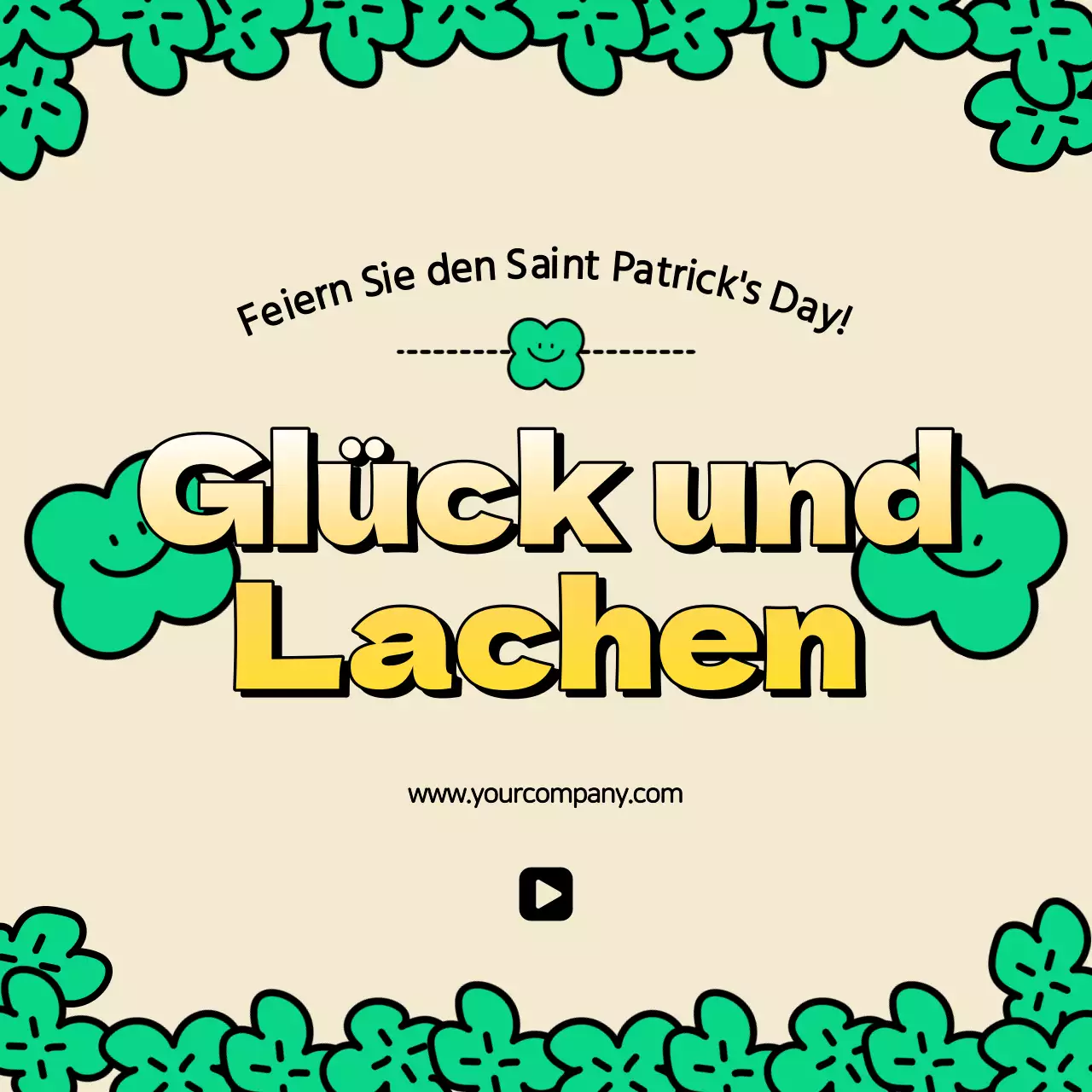 Gelb und Grün Natur Charmante Werbung für den St. Patrick Day