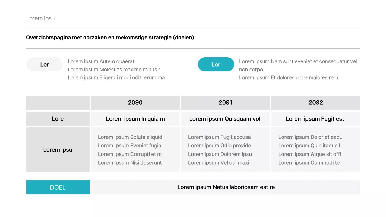 Een eenvoudig bedrijfsrapport in mint en wit