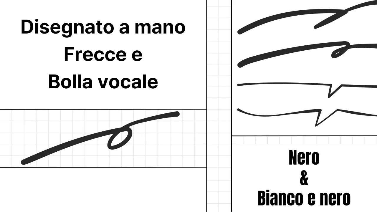 Frecce e bolle vocali disegnate a mano