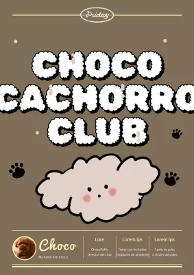 Presentación de un lindo cachorro amarillo y marrón post