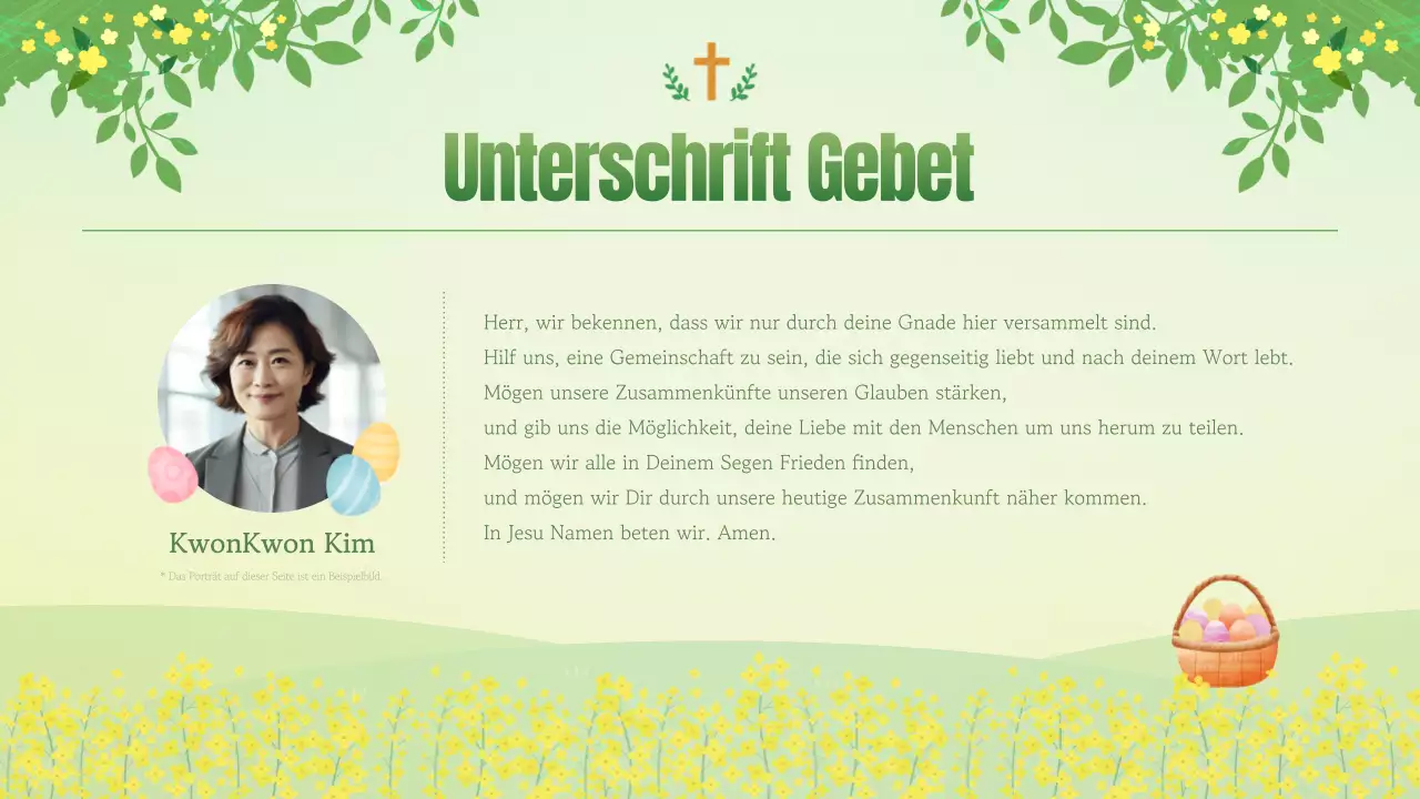 Ein Leitfaden für Ostergottesdienste in der Naturkirche in Chartreuse und Gelb