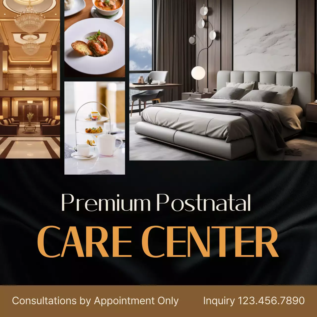 Black Elegant Care Promotion Instagram Post