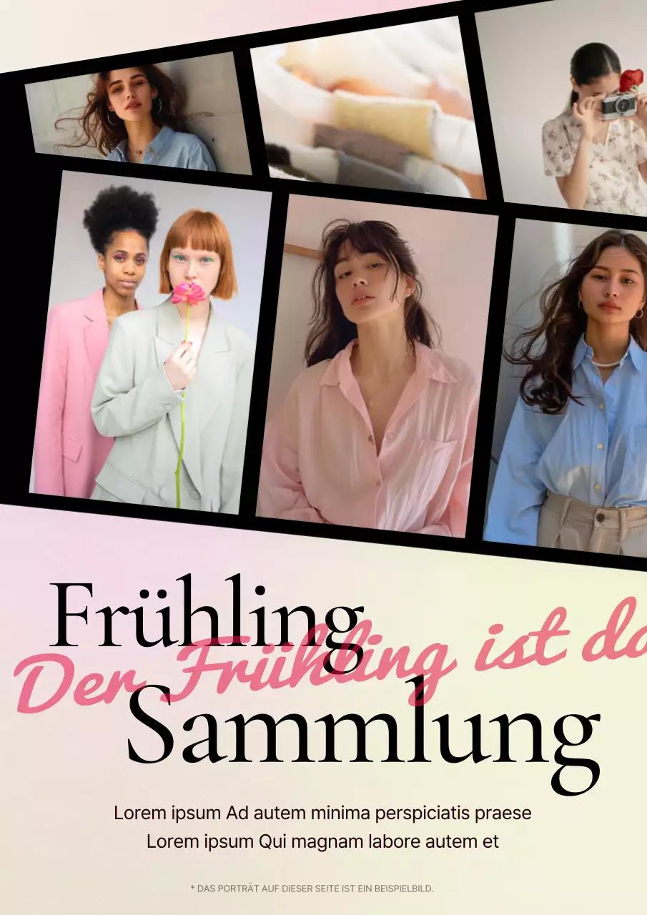 Werben Sie für Ihr Frühlingsmode-Event in Pink