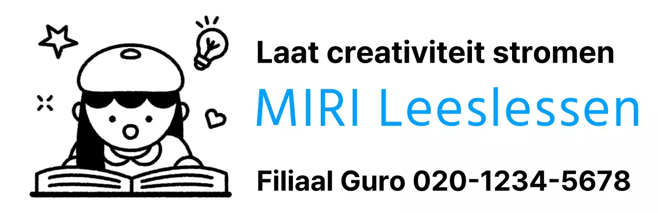 Promotioneel schoolontwerp met illustratie van een kind dat een boek leest