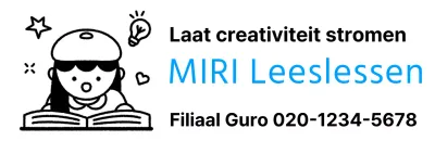 Promotioneel schoolontwerp met illustratie van een kind dat een boek leest