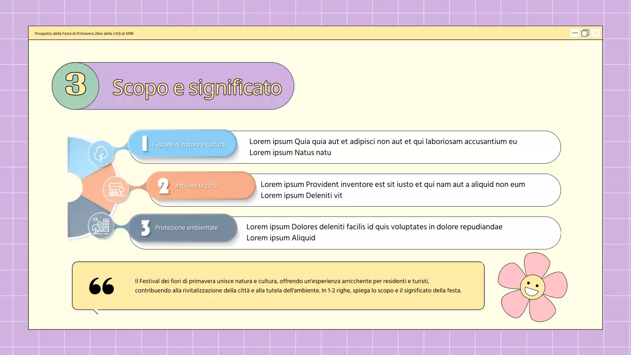 Un'agenda kitsch per i festival floreali di primavera, in rosa e malva.