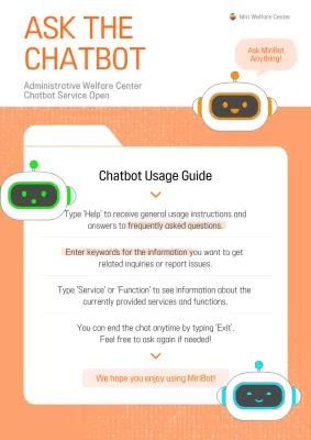 Orange Modern Chatbot Guide Poster