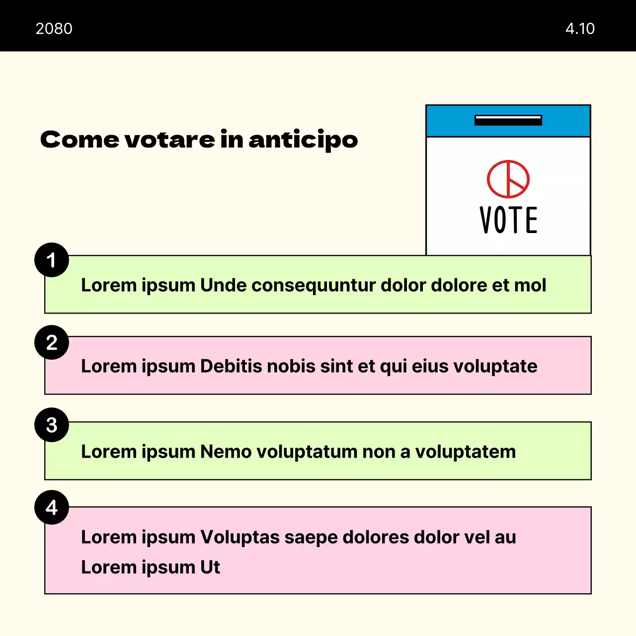 Una guida al voto per le elezioni parlamentari beige e minimalista