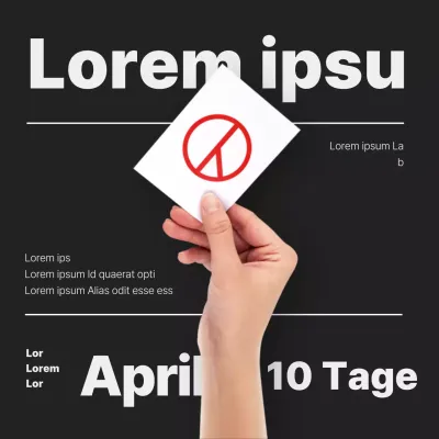 Fördern Sie eine schwarze, minimalistische "Get-out-the-vote"-Botschaft