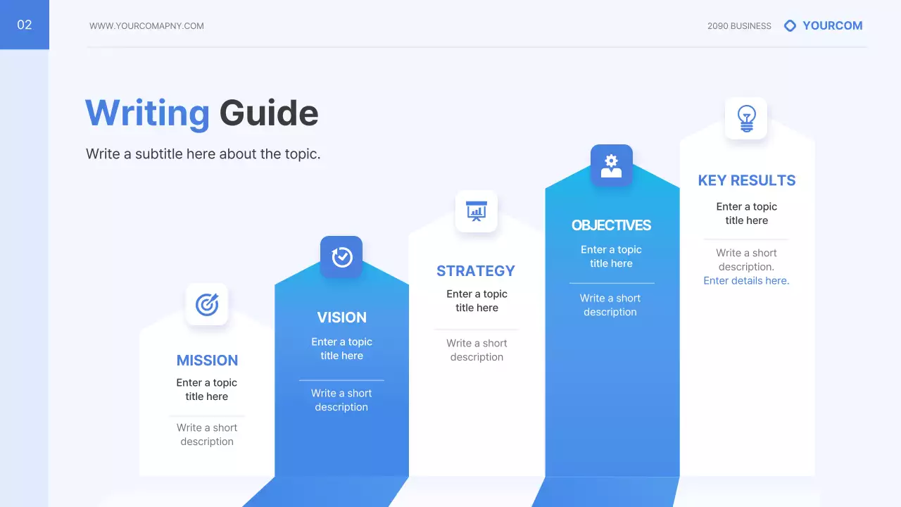 블루 모던 직원 가이드 프레젠테이션