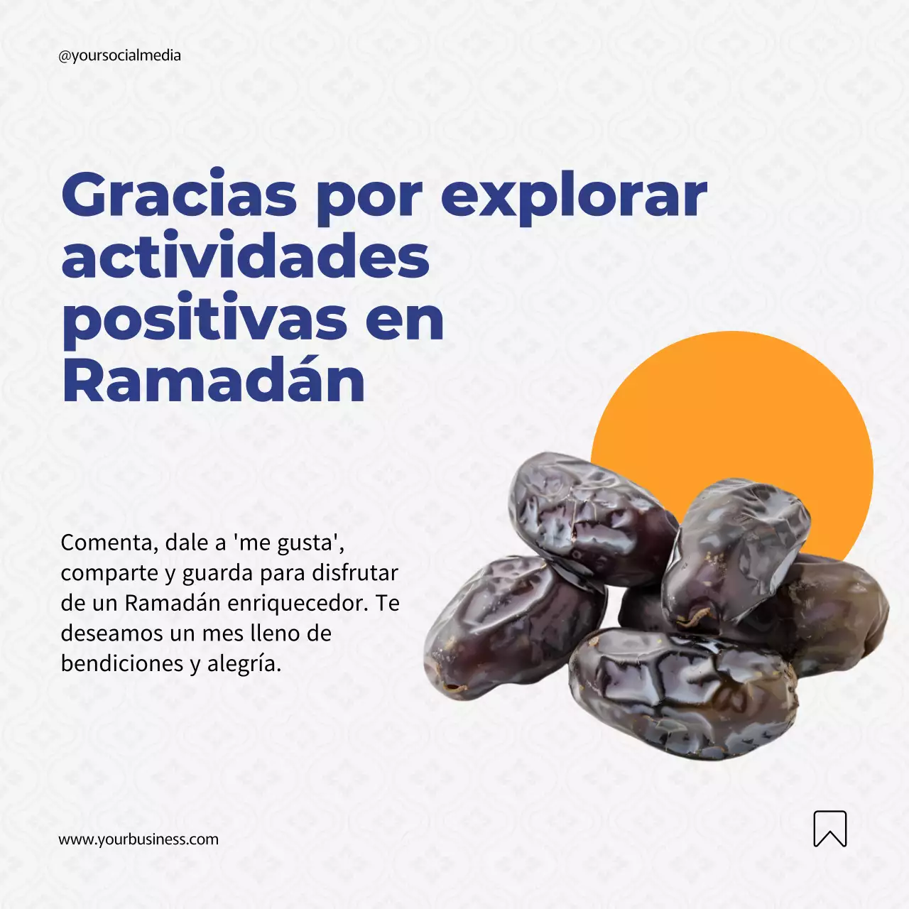 Azul Naranja Guía de consejos sencillos para el Ramadán