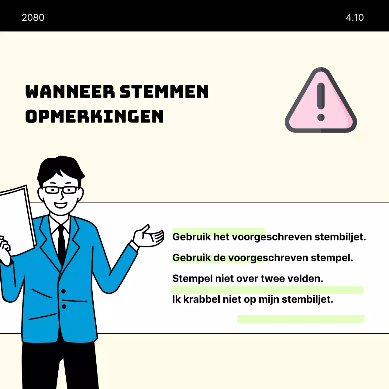 Een beige en minimalistische stemwijzer voor parlementsverkiezingen