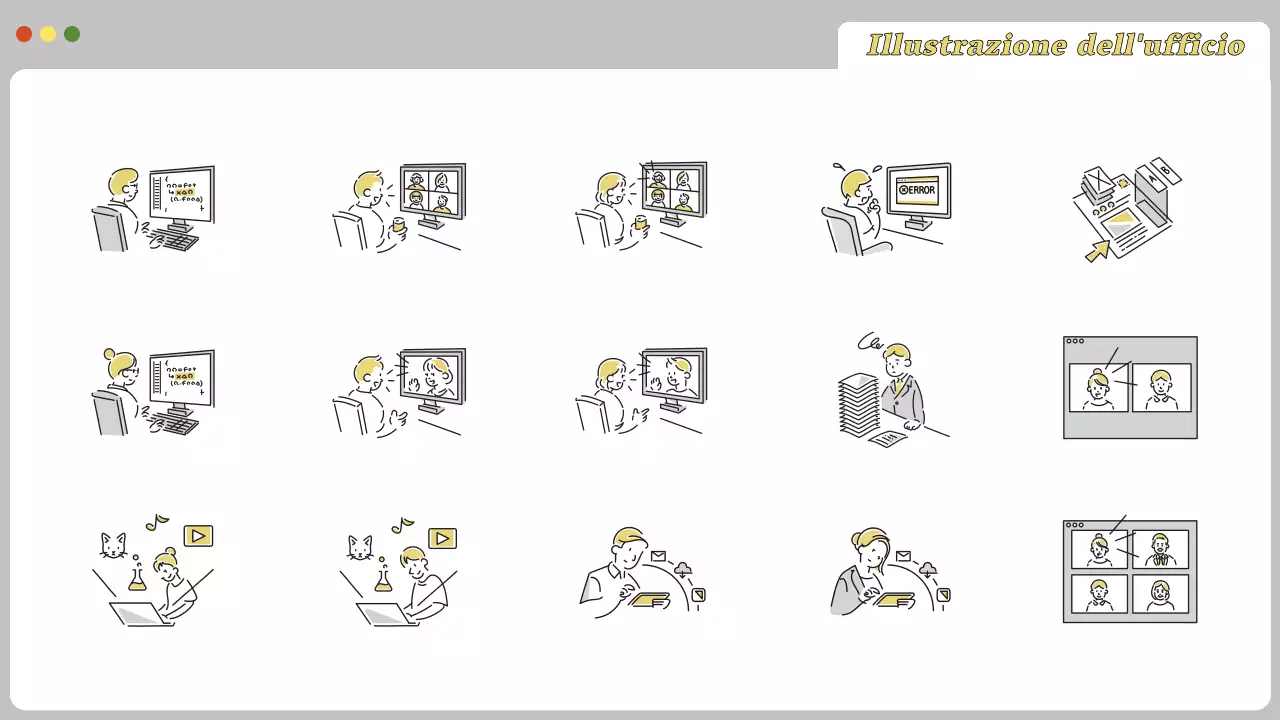 semplice illustrazione di ufficio