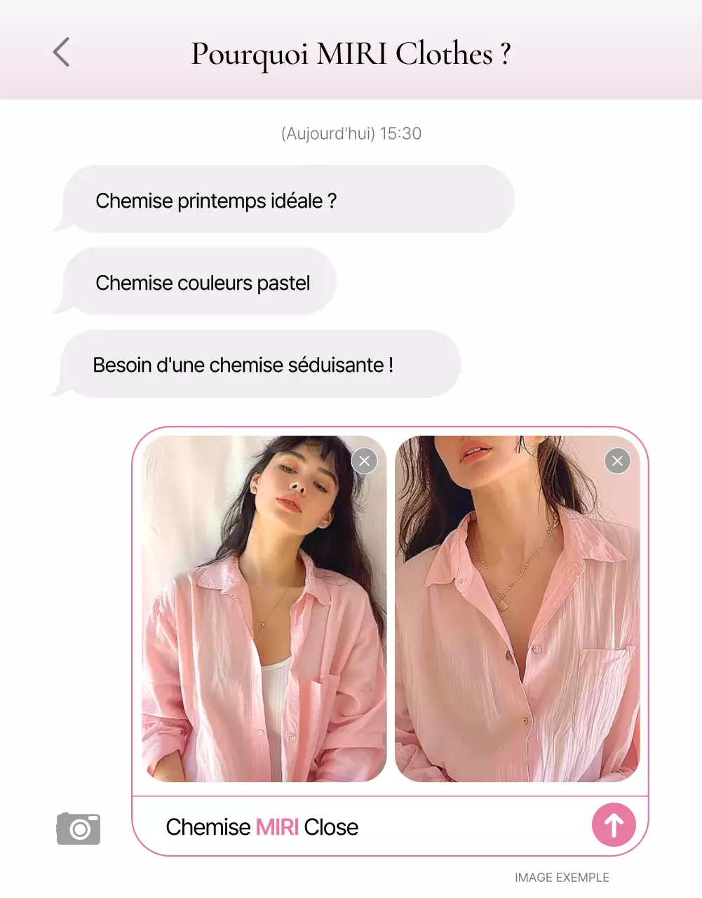 Promouvoir les pages de produits de la mode printanière en rose