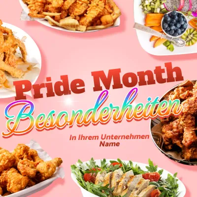 Förderung einer rosa Retro-Veranstaltung im Monat des Stolzes