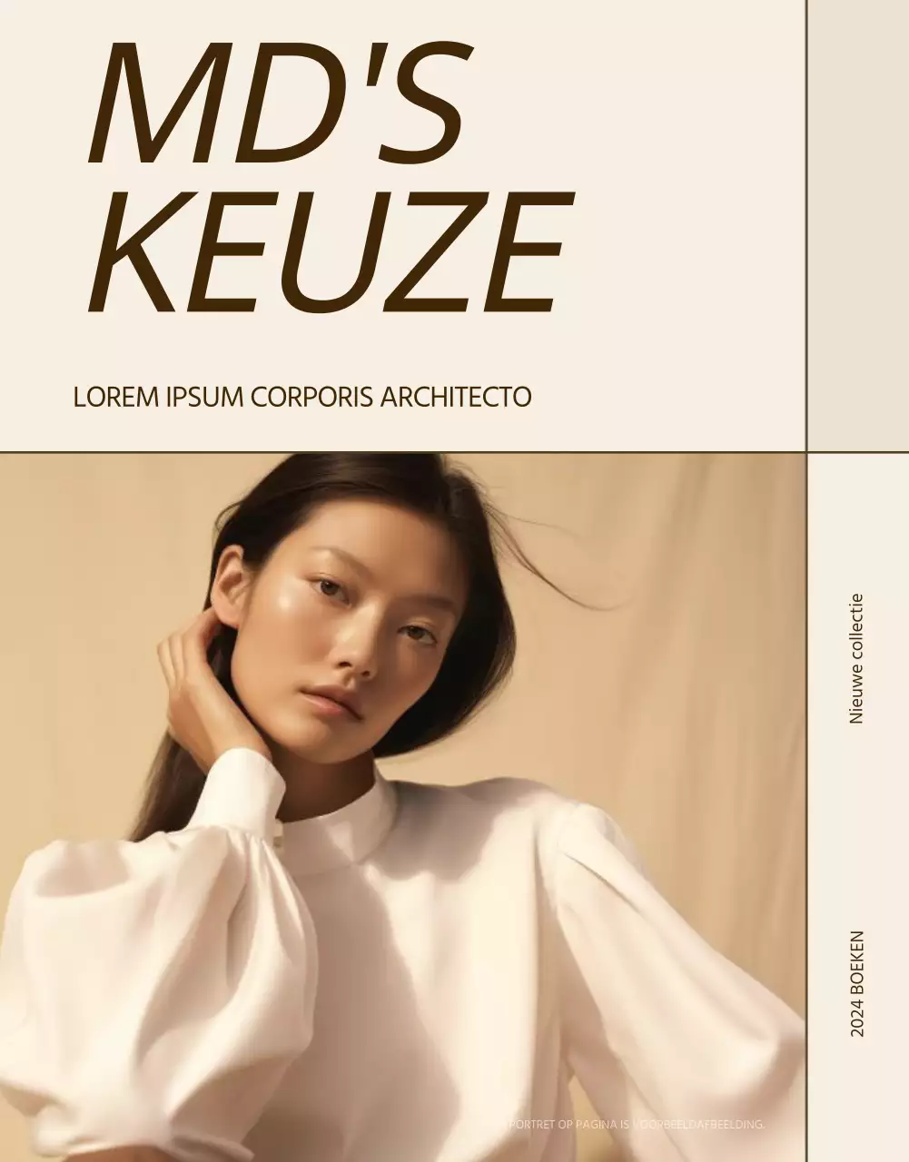 Bevorder eenvoudige mode in beige en bruin