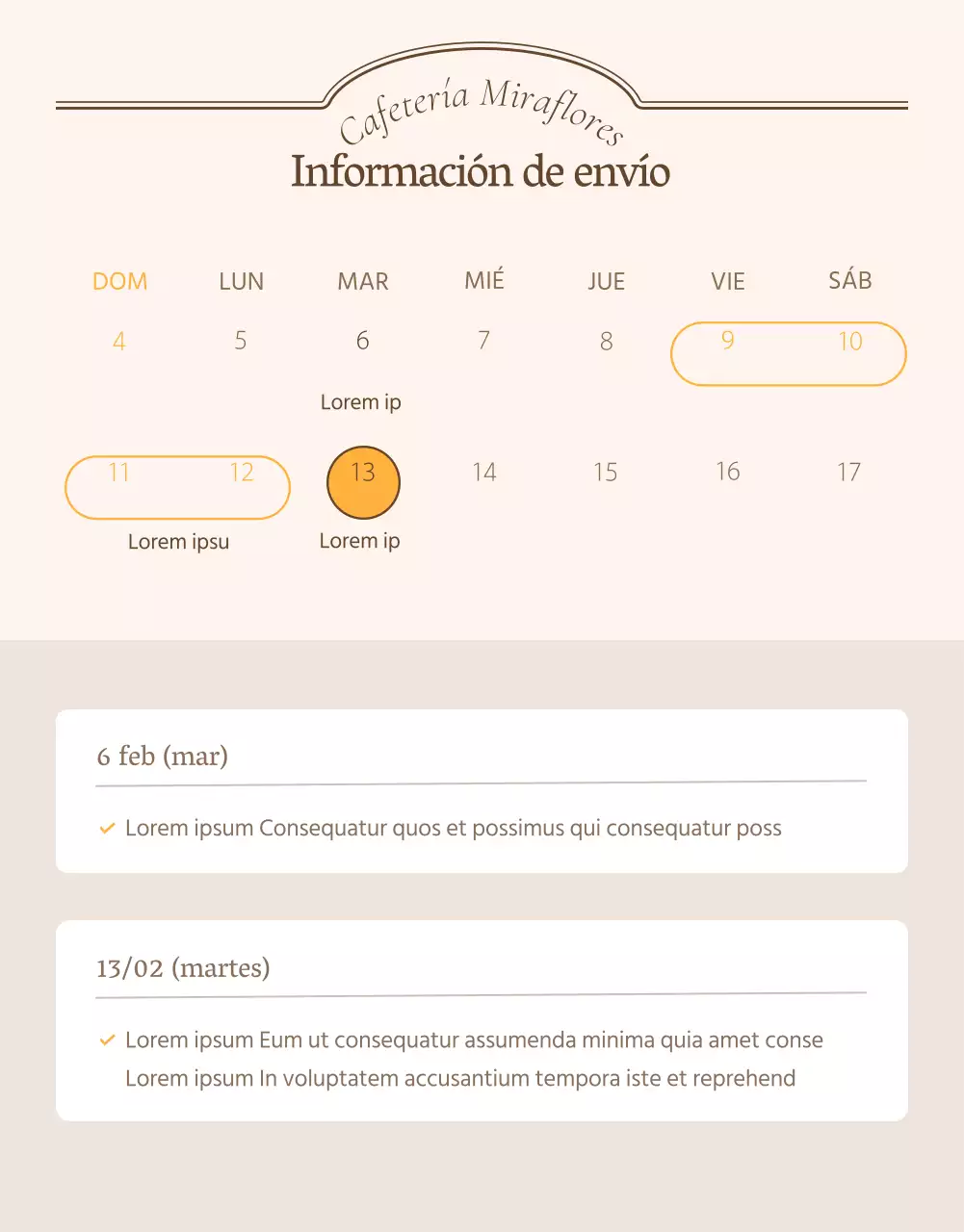 Instrucciones y advertencias o anuncios de páginas de detalles vintage en marfil y beige