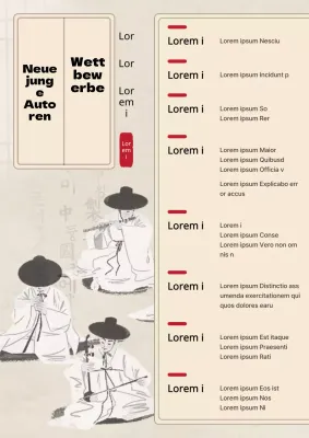 Ein Leitfaden für den traditionellen rot-schwarzen Schreibwettbewerb