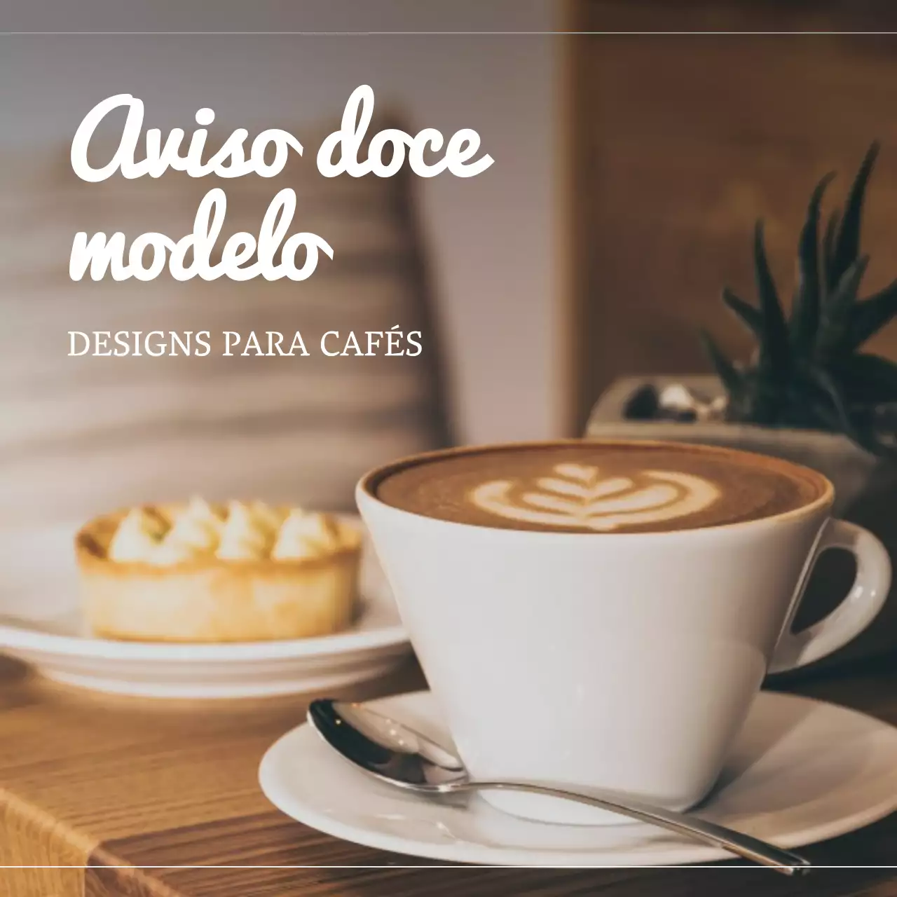 Anúncios de café simples em castanho e bege Sobre os anúncios