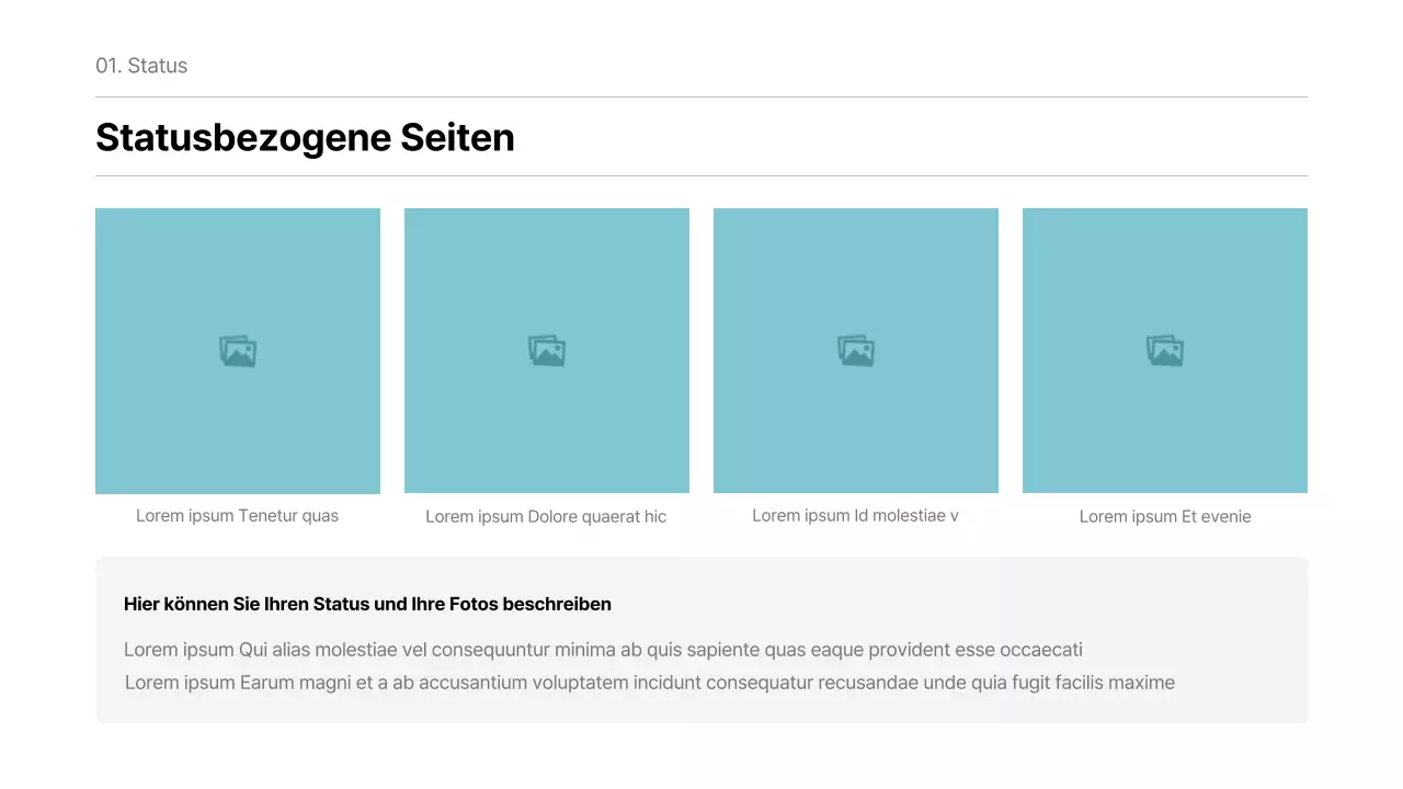 Ein einfacher Unternehmensbericht in Mint und Weiß