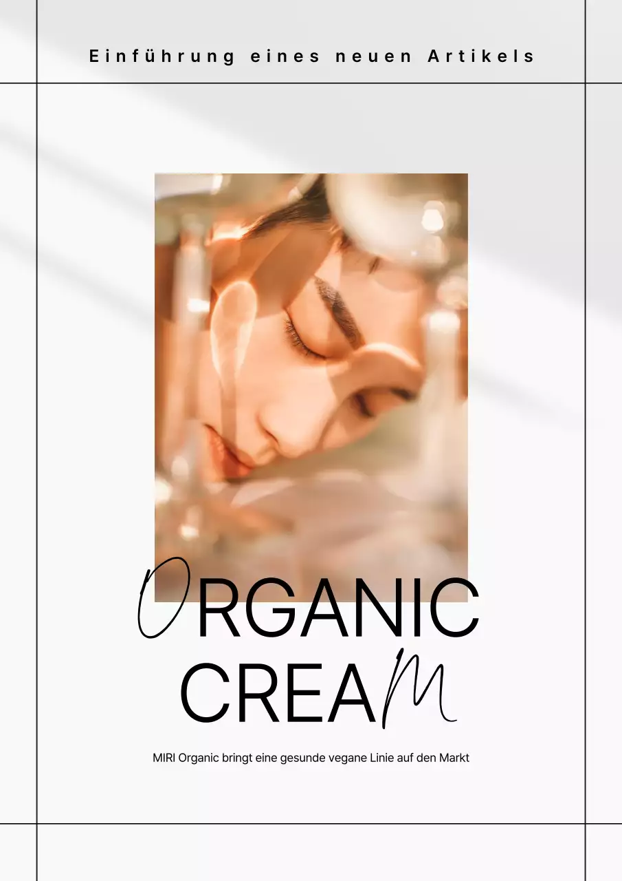 Einfache Schönheit neues Produkt Plakatanzeige in grün und weiß