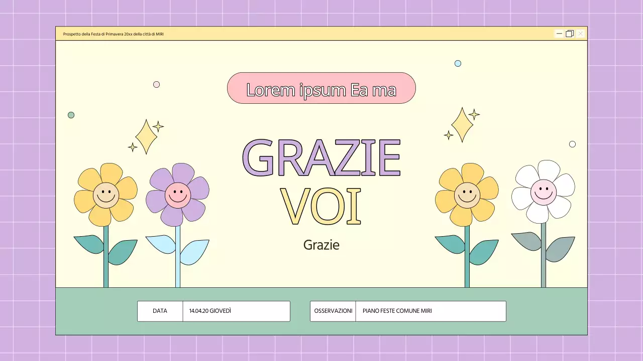 Un'agenda kitsch per i festival floreali di primavera, in rosa e malva.