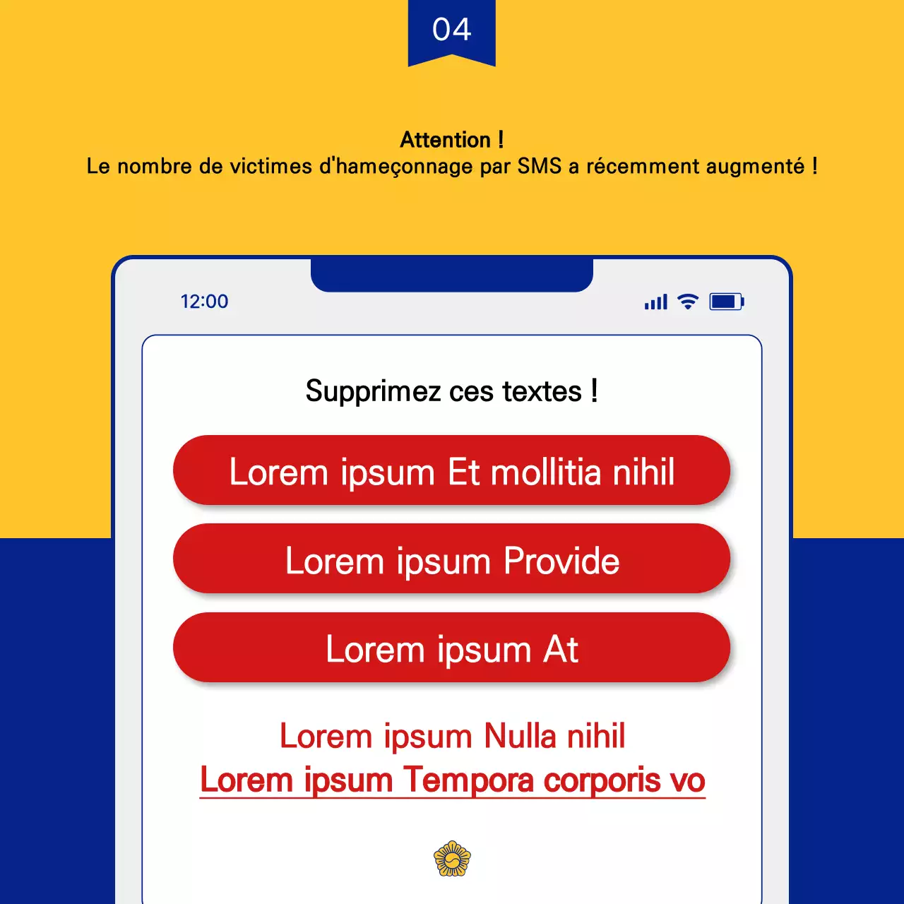 Promouvoir une lettre d'information policière tendance en jaune et bleu marine