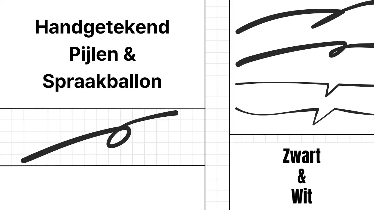 Handgetekende pijlen & tekstballon