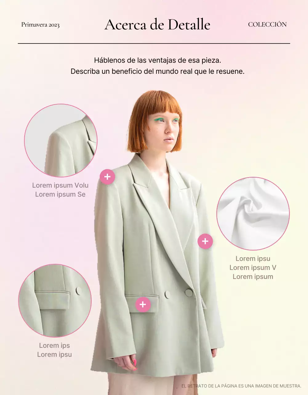 Moda kitsch en amarillo y rosa Promover descripciones detalladas de los productos