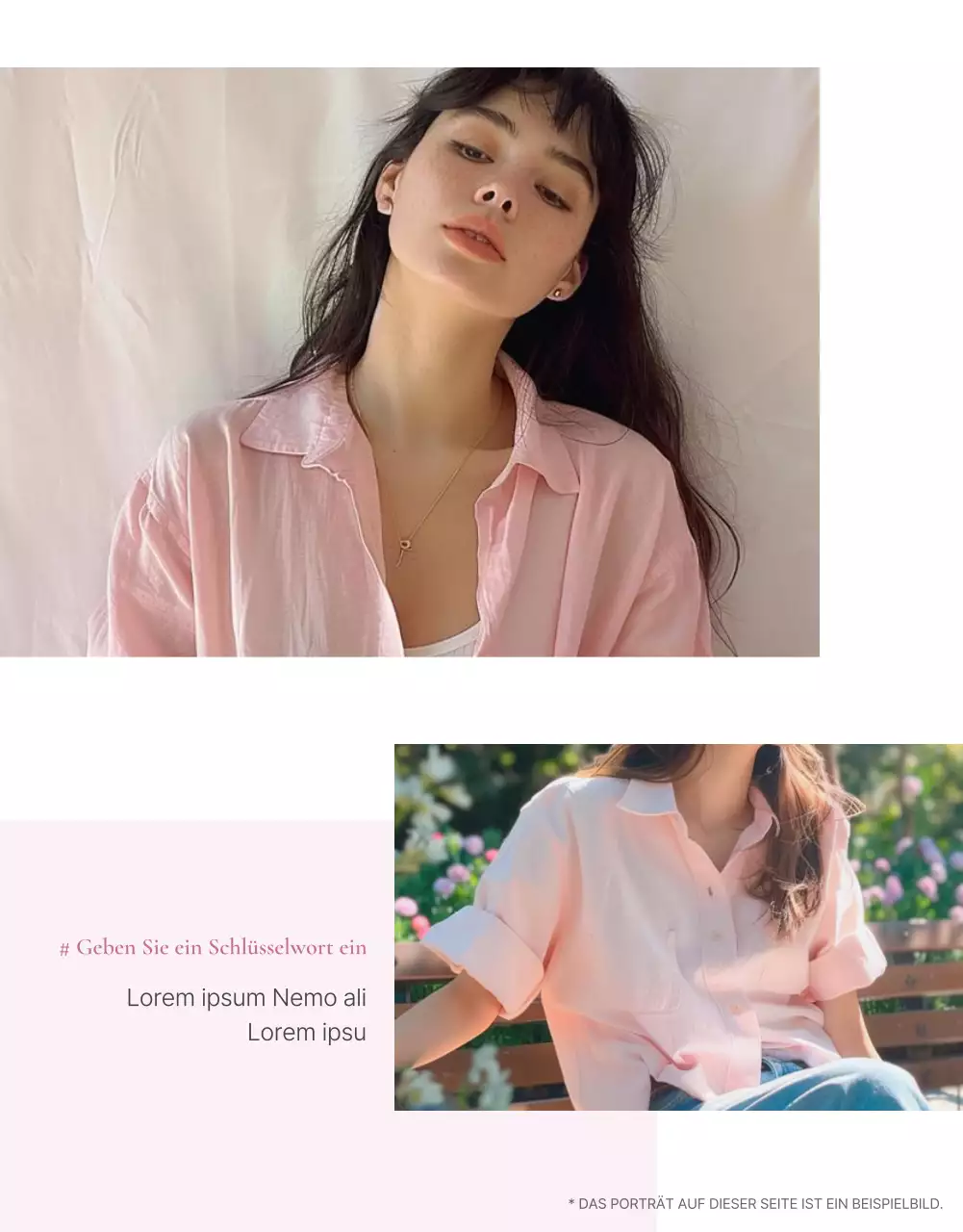 Förderung eines detaillierten Layouts für kitschige Mode in Rosa